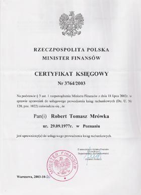certyfikat księgowego - Poznań
